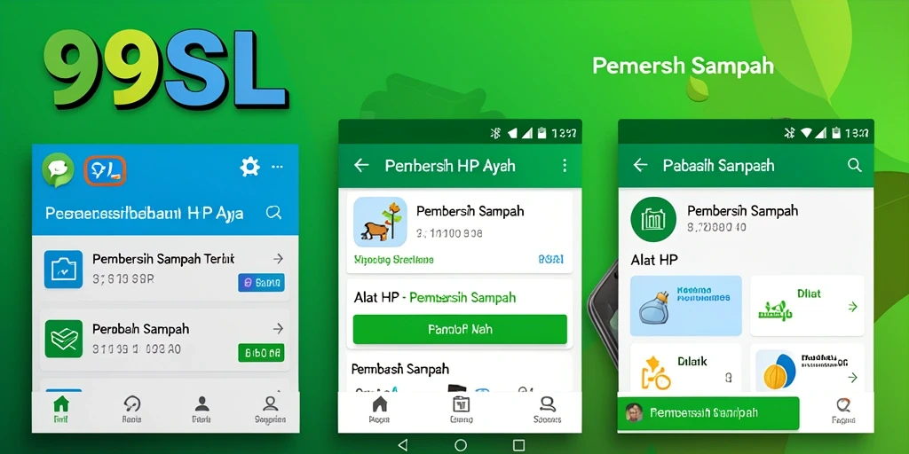 Screenshot antarmuka aplikasi Pembersih Sampah 99SL yang sederhana dan efektif.