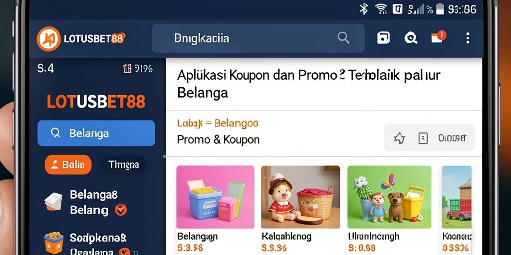 Antarmuka aplikasi LOTUSBET88 yang menarik dan fungsional.