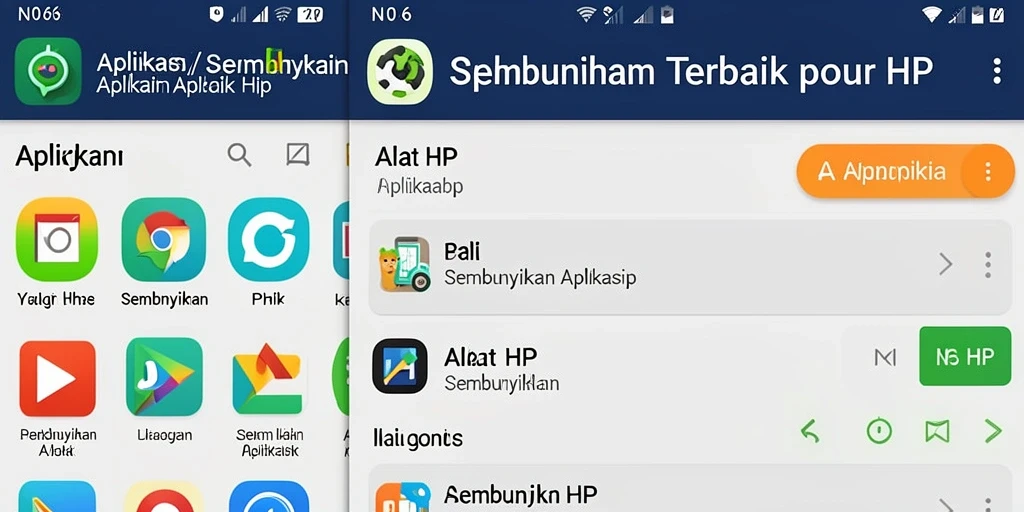 Antarmuka aplikasi N06 yang sederhana dan efektif.