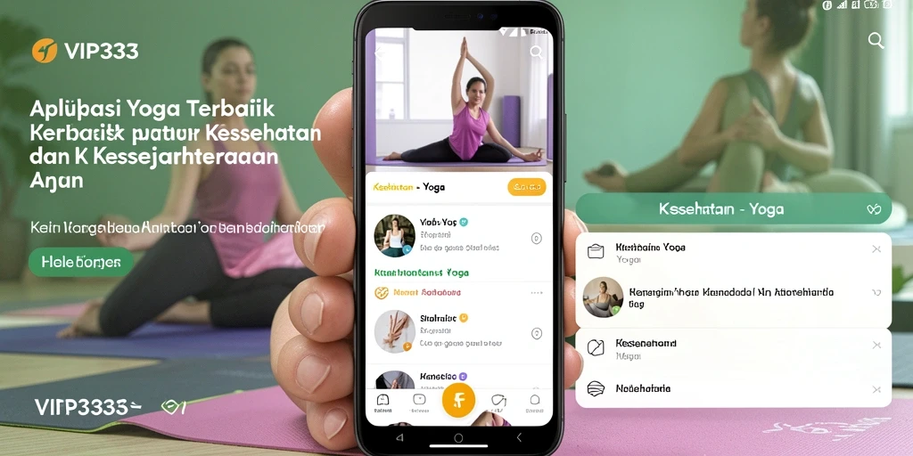 Antarmuka aplikasi VIP333 yang intuitif dan mudah digunakan untuk latihan Yoga.