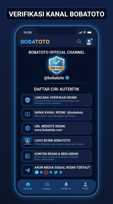 Tampilan kanal resmi bobatoto